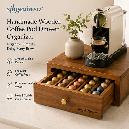 sjkgeuiwso™ Handmade Wooden Coffee Pod Drawer Organizer